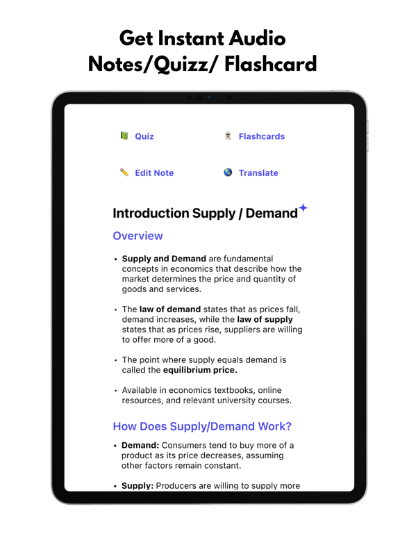 GoMemo - AI Note Taker iPad screenshot 4 - Education app