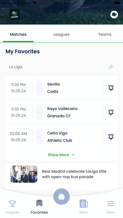 FootyGoal: Football Live Screenshot