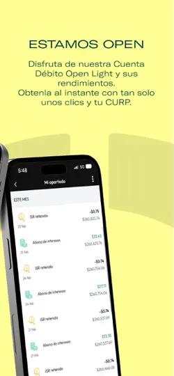Captura de pantalla de Openbank México en iPhone 4
