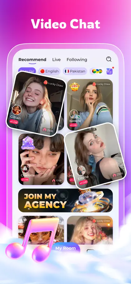 Screenshot 3 di 5 di BoloUp-Live&Chat