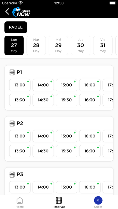 PADEL NOW CR Screenshot