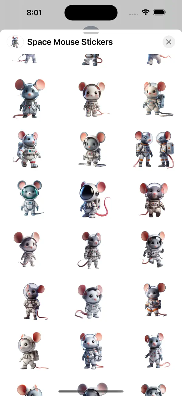 Screenshot #2 pour Space Mouse Stickers