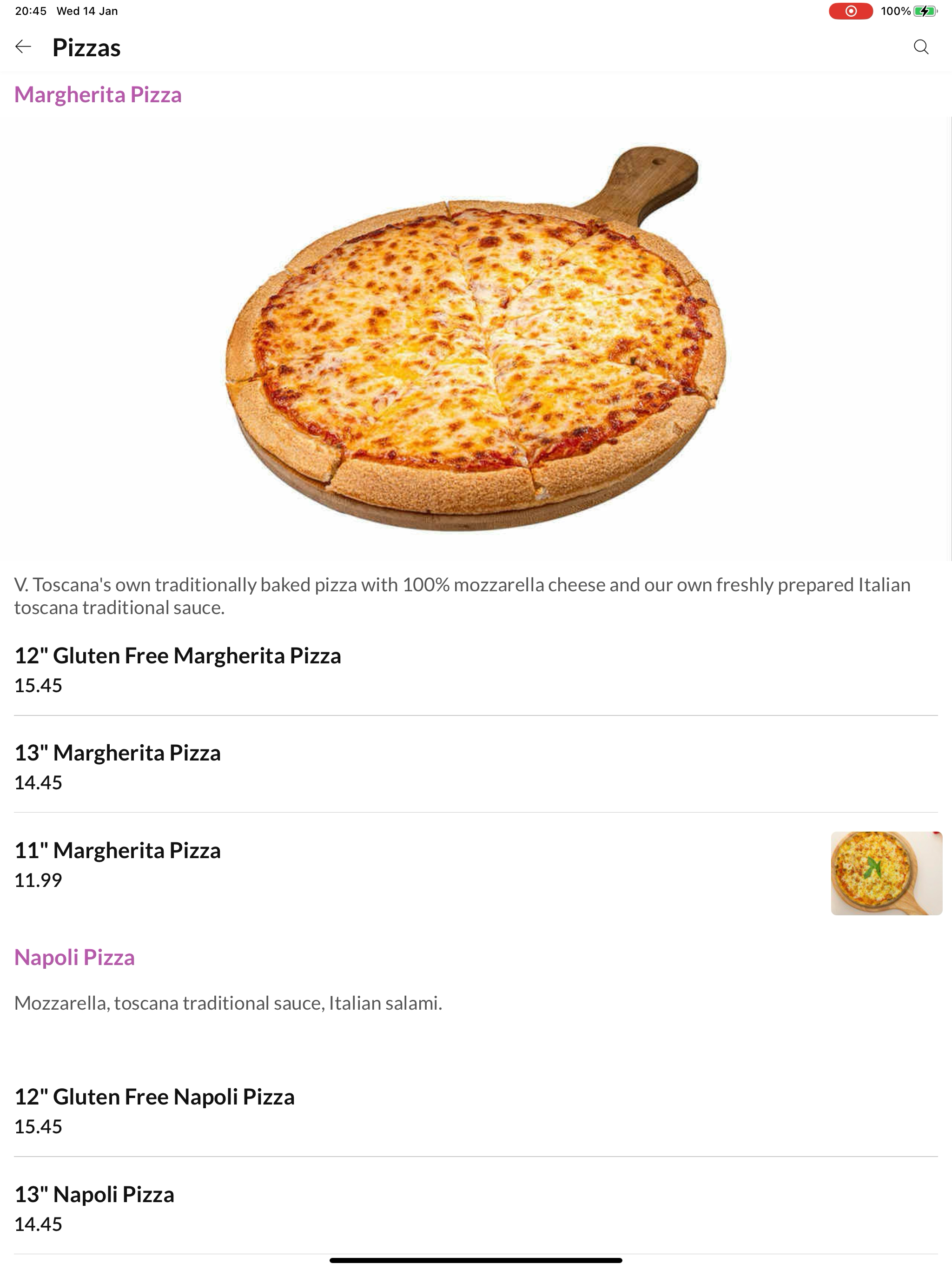 Toscana Pizzeria screenshot 7