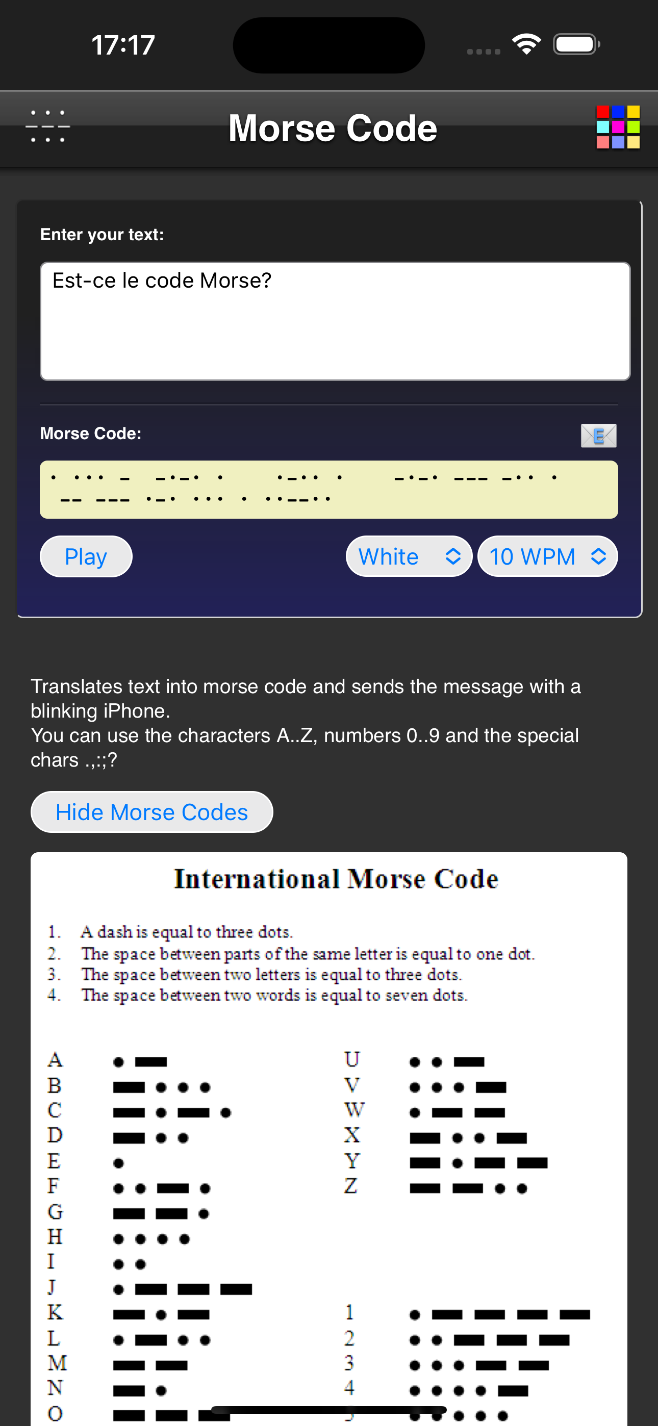 Morse Code screenshot 5