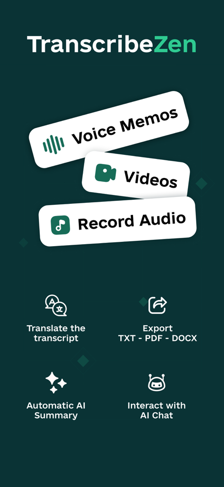 Voice Memo AI Transcribe screenshot 1