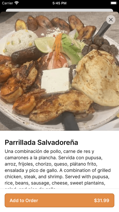 Lempira Restaurant iPhone screenshot 3 - Food & Drink app