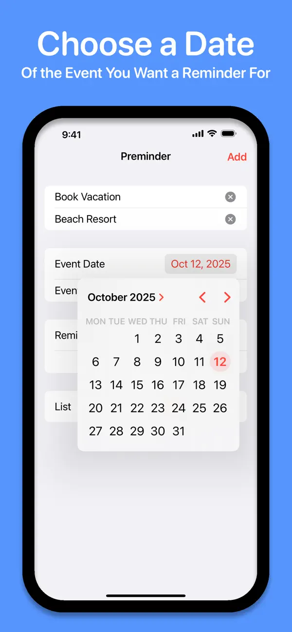 #2. Preminder - Reminder Offset (iOS) Ved: Dejal Systems, LLC