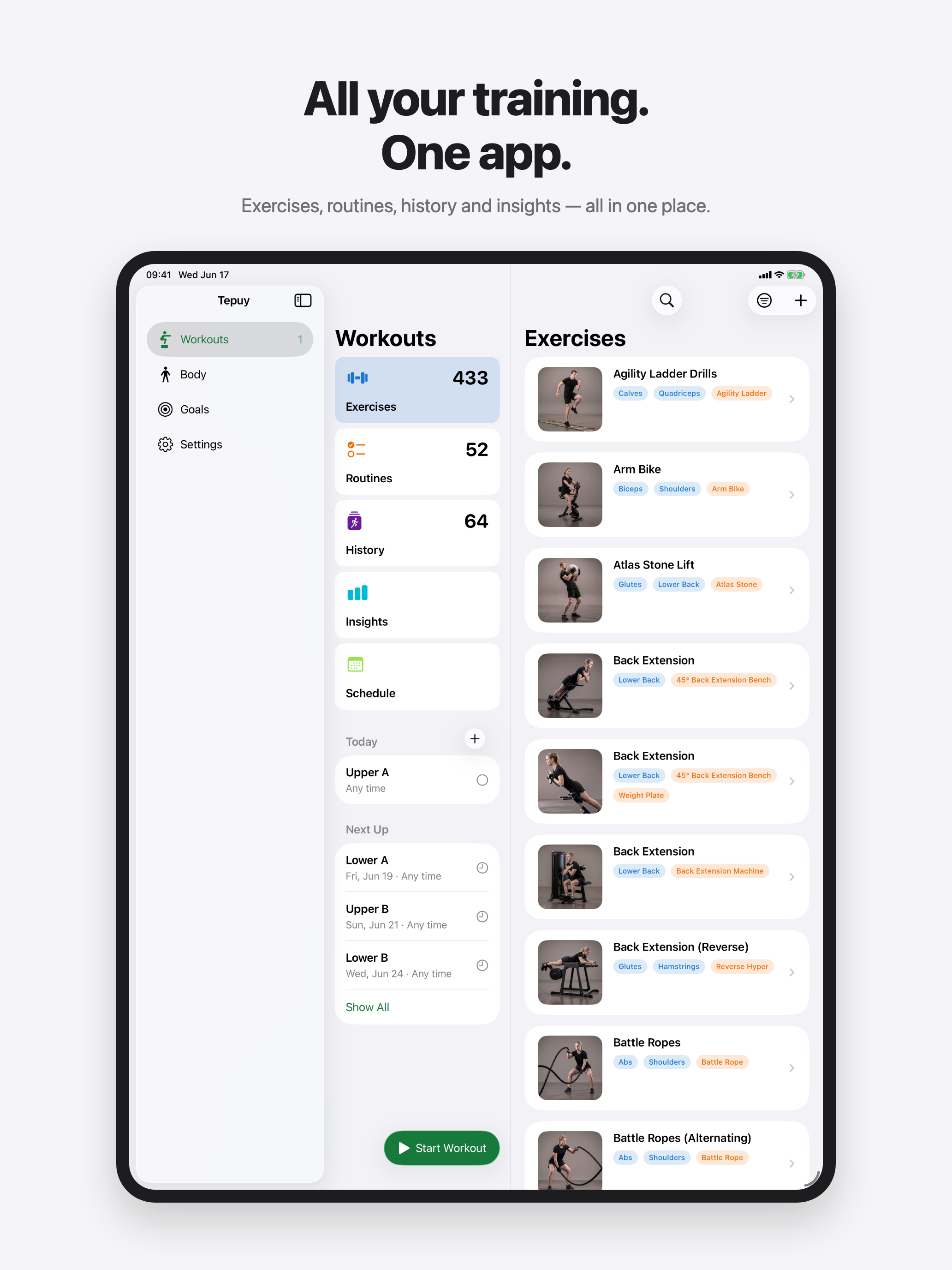 Tepuy: Workout Tracker & Log