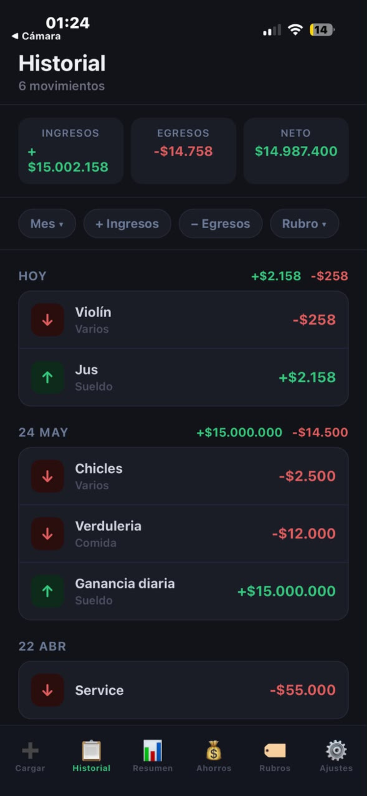CajaDiaria screenshot 4