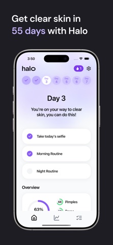 Halo: Clear Skin in 55 Days iPhone screenshot