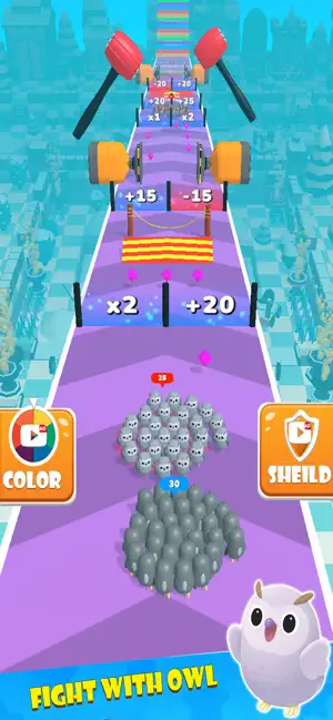 Pengiun Crowd Clash Animal Run screenshot 4