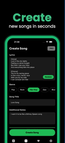 Song & Lyric Generator AI iPhone screenshot