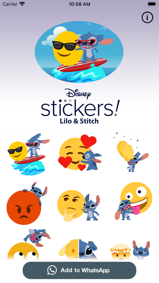 #1. Stitch x Emoji Keyboard (iOS) By: Disney