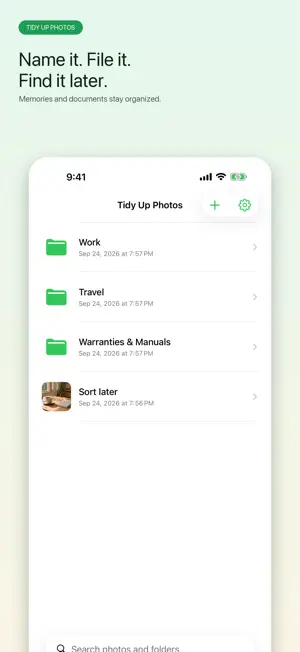 Tidy Up Photos: Named Albums screenshot 1