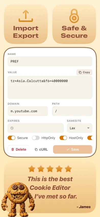 Cookie Editor Safari Extension screenshot 3