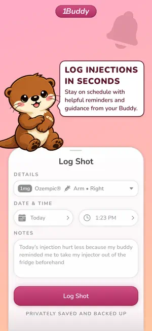 1Buddy: GLP-1 Tracker Friend screenshot 4