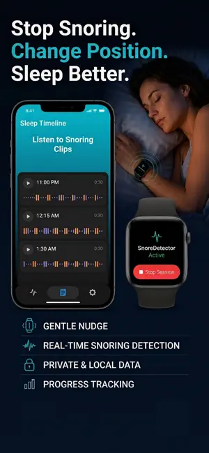 Snore Detector: Track & Nudge screenshot 1