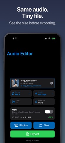 Converter+ Video to MP3 iPhone screenshot
