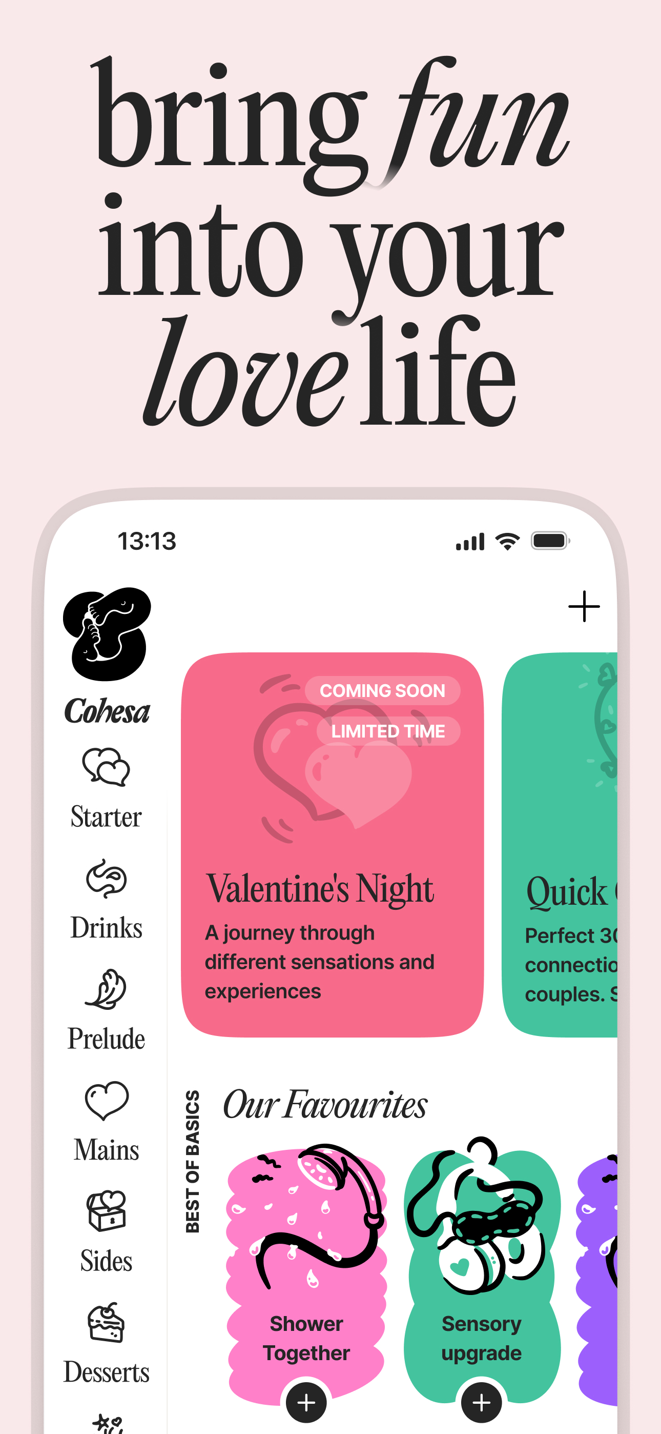 Cohesa: Sex Menu & Date Ideas