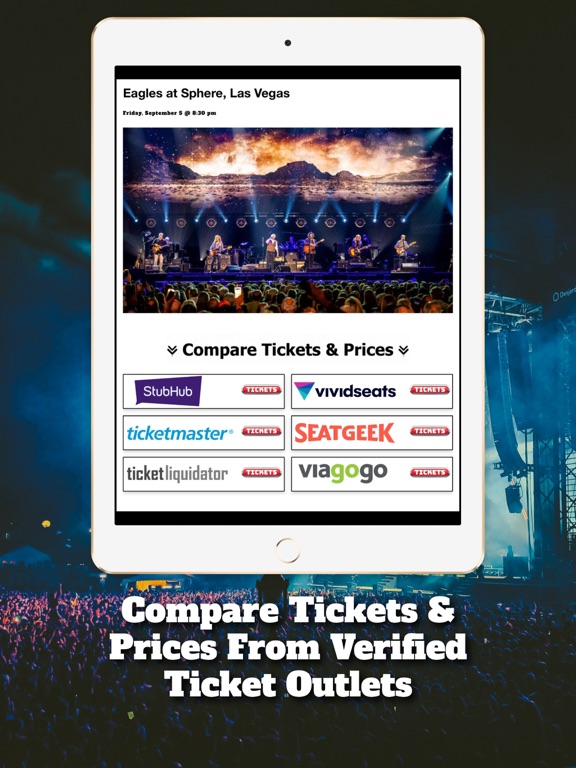 Deets Seats - Event Tickets iPad screenshot 2 - Entertainment app