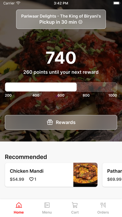 Pariwaar iPhone screenshot 1 - Food & Drink app