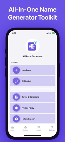 AI Name Generator iPhone screenshot