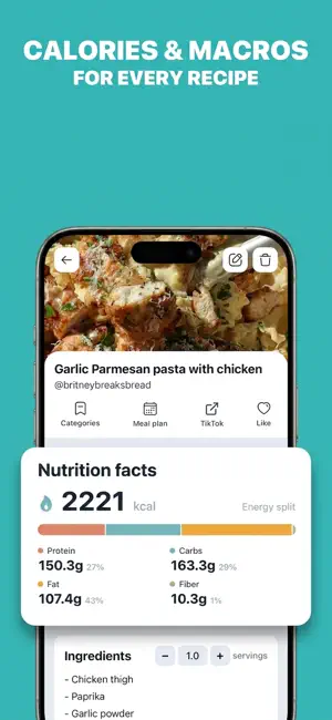 Meal Brain: TikTok Recipes iPhone screenshot 2