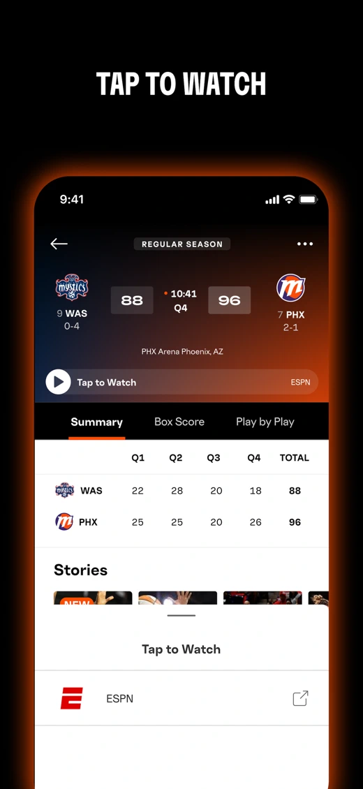 WNBA: Live Games & Scores screenshot 4