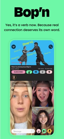 Bopin—Watch & make friends app screenshot
