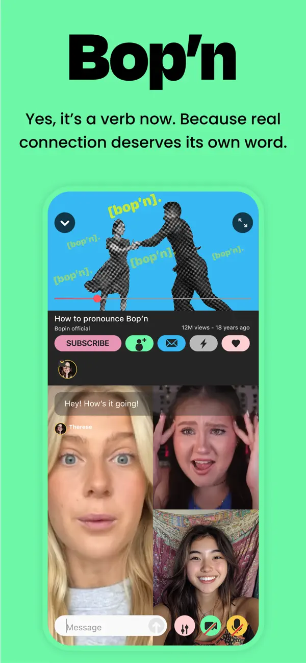 Screenshot #1 pour Bopin—Watch & make friends