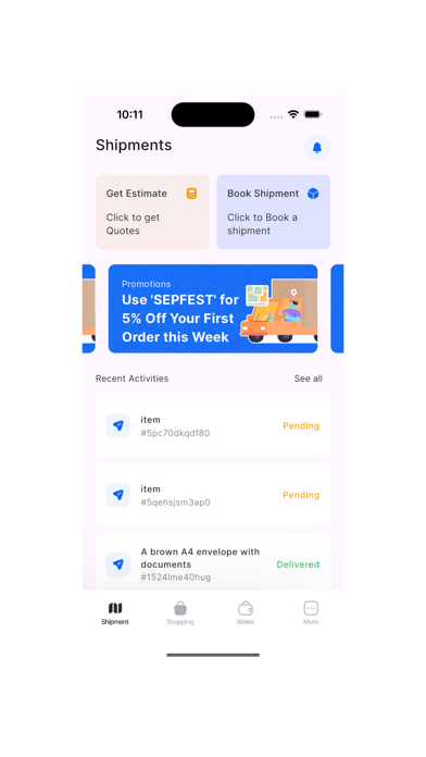 Shiip - Book a delivery Screenshot