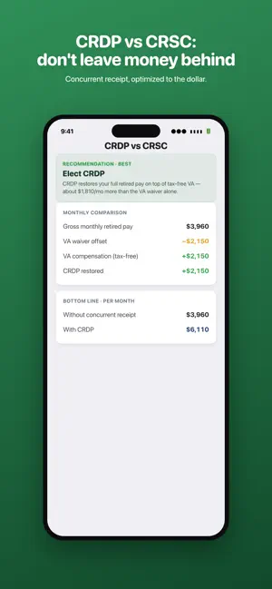 MilRetire Pro: VA & Pension screenshot 2