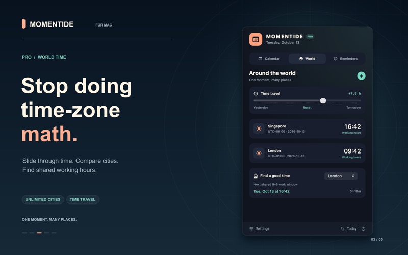 Momentide: Menu Bar Calendar screenshot 3