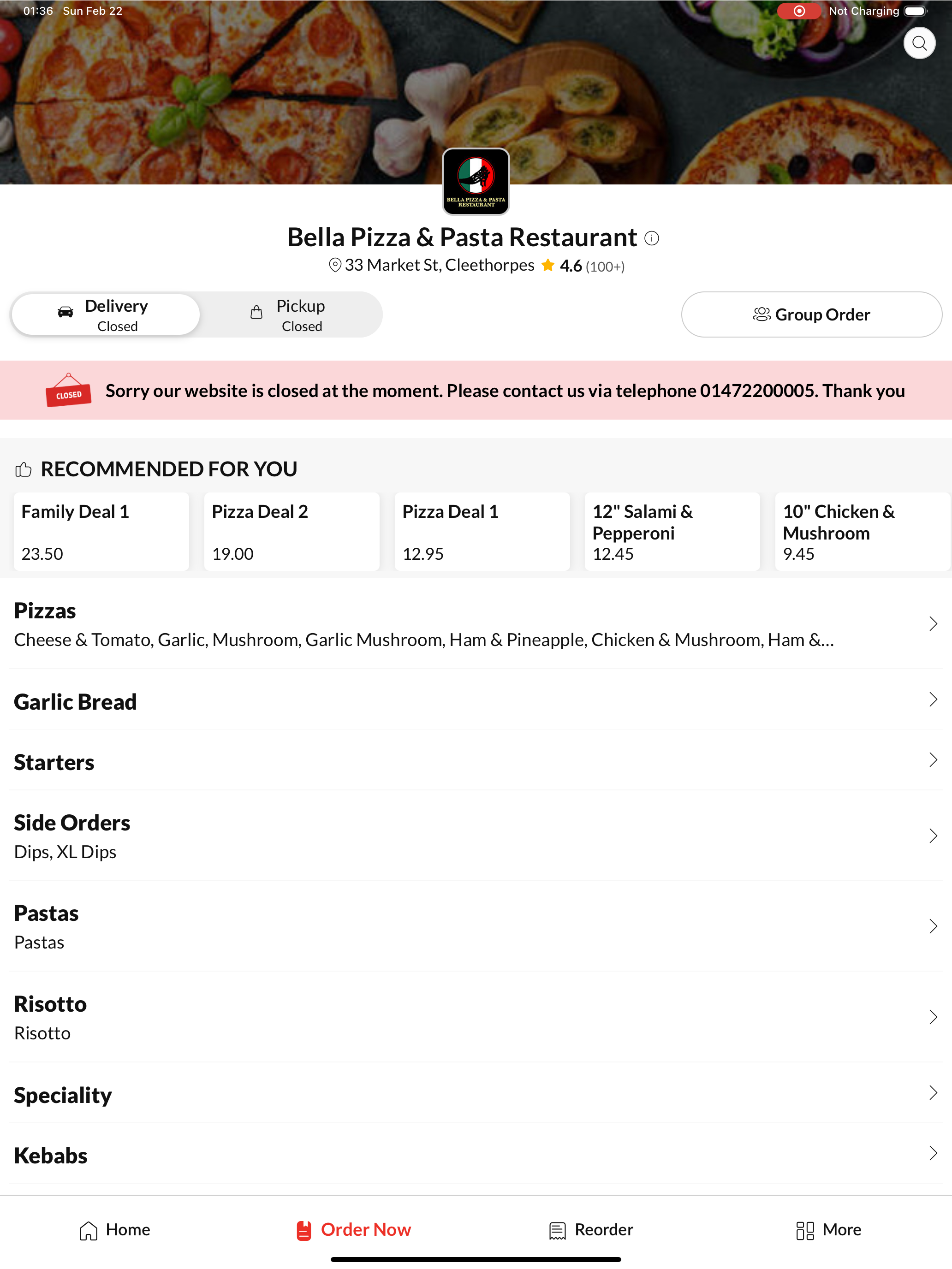 Bella Pizza & Pasta Restaurant