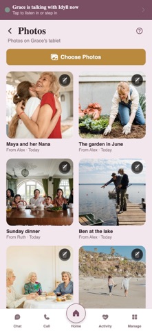 Idyll: Care for Aging Parents iPhone screenshot