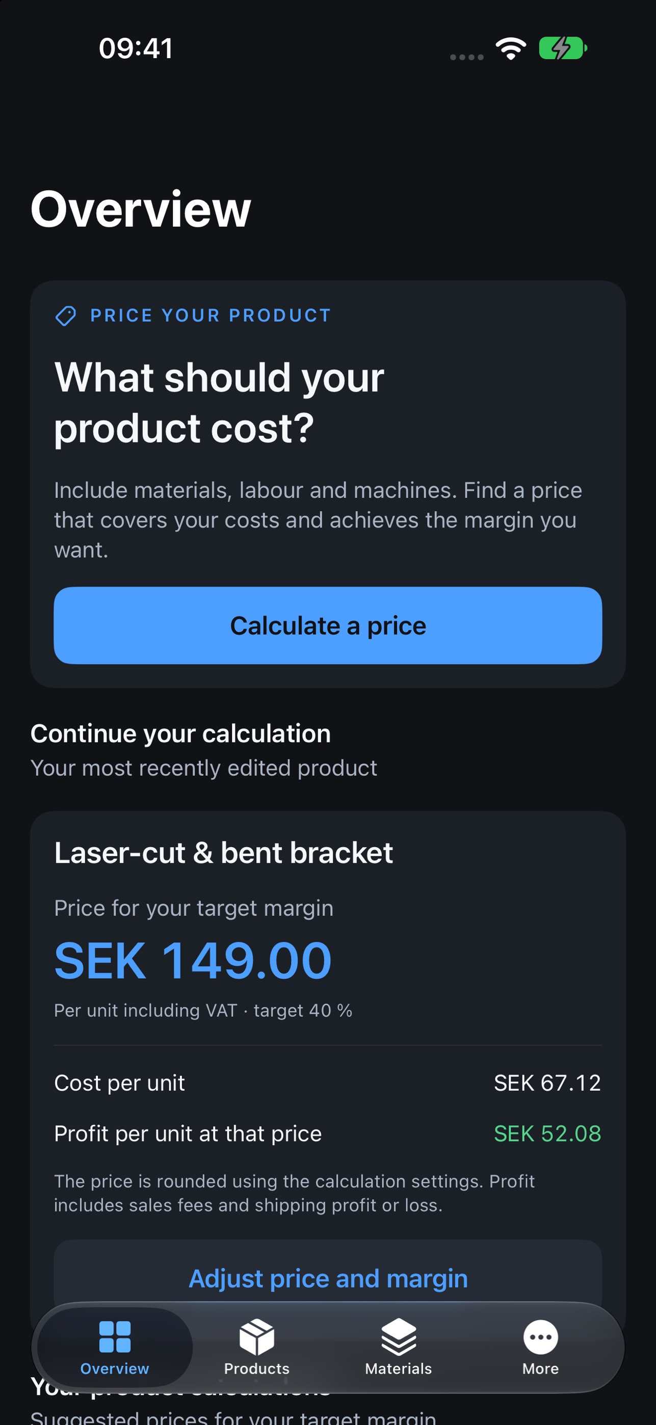 Screenshot 1 of MakeCost
