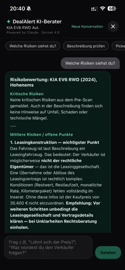 Screenshot von DealAlert.ai auf dem iPhone 3