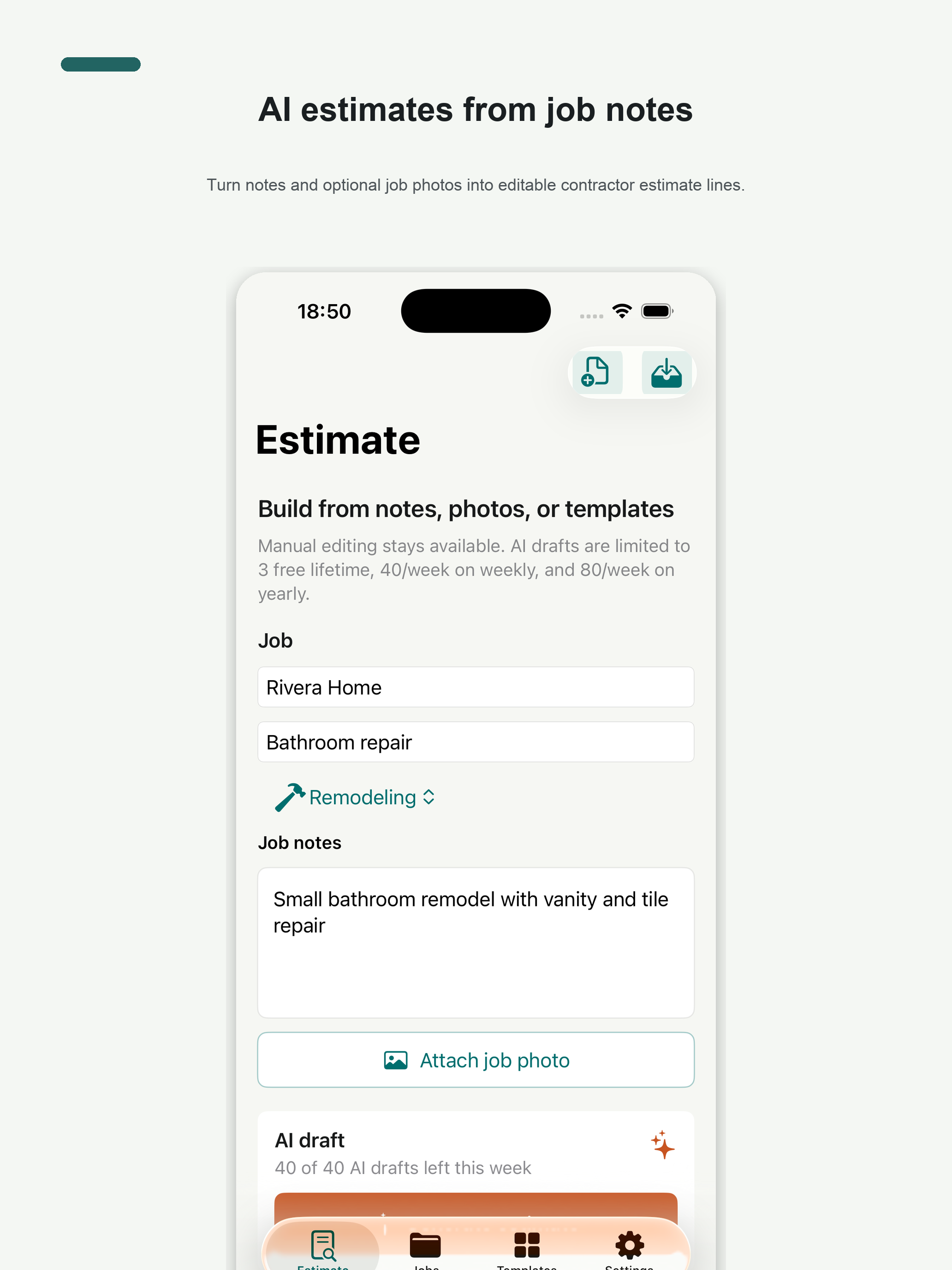 Contractor Estimate Bidcue screenshot 6