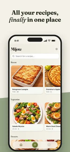 Mijote: Recipe Book & Keeper screenshot 1