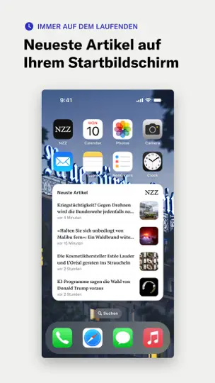Screenshot von NZZ Nachrichten auf dem iPhone 5