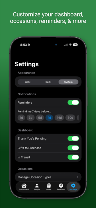 Gift Logger Screenshot 7 of 8