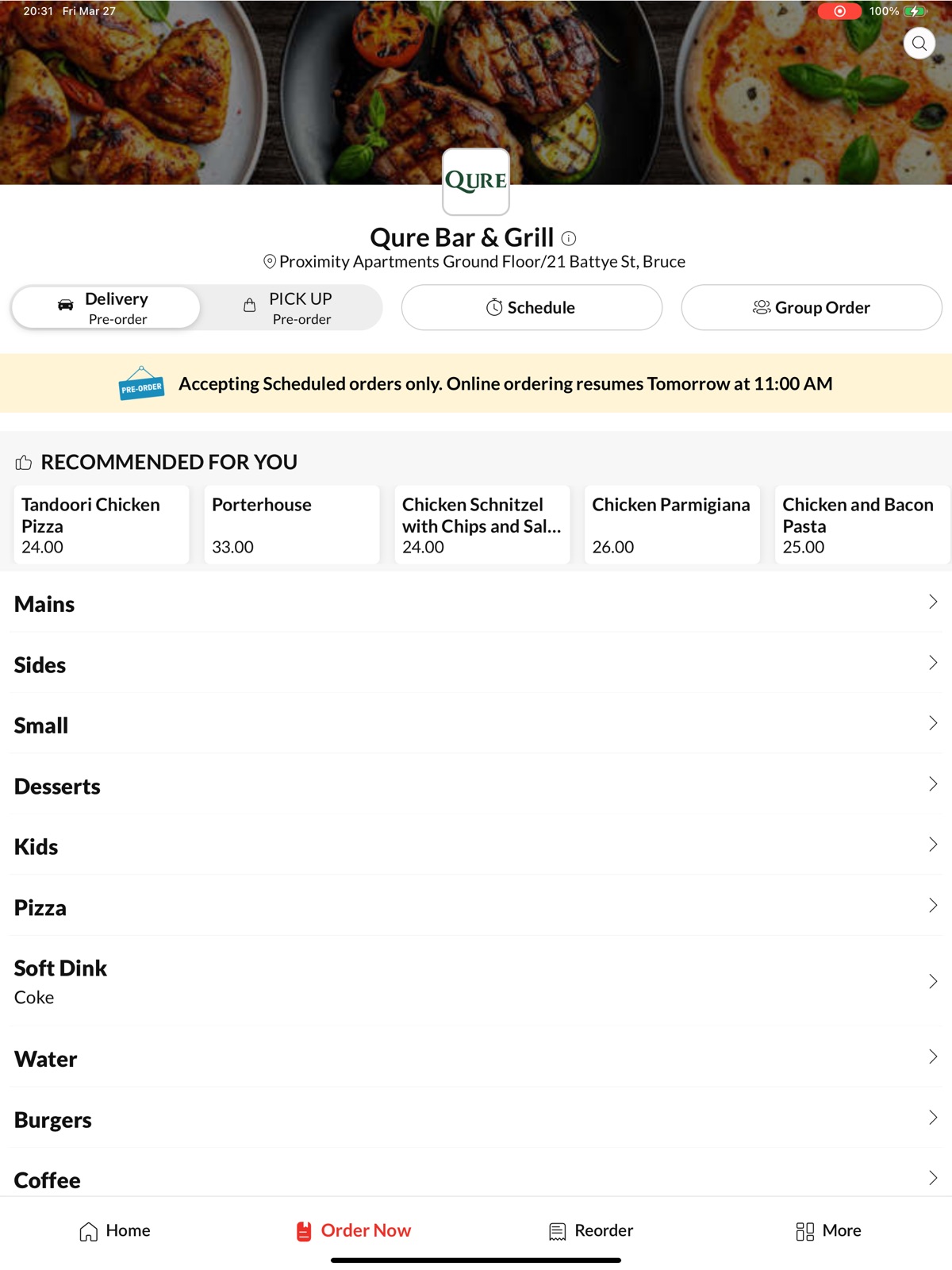 Qure Bar and Grill ipad screenshot 3