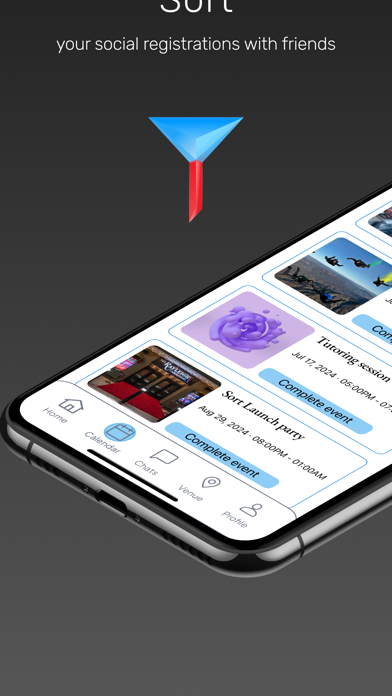 Sort: Social Registrations iPhone screenshot 1 - Social Networking app