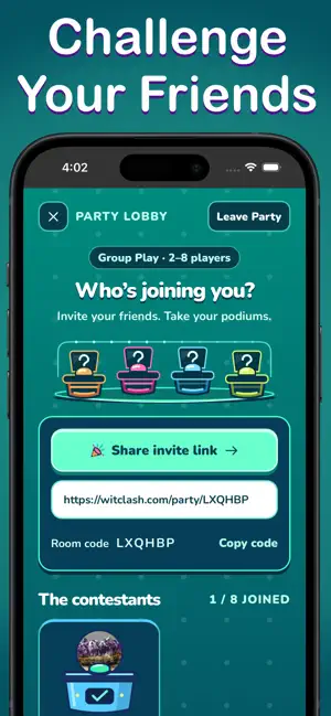 WitClash Friends Trivia Game screenshot 2