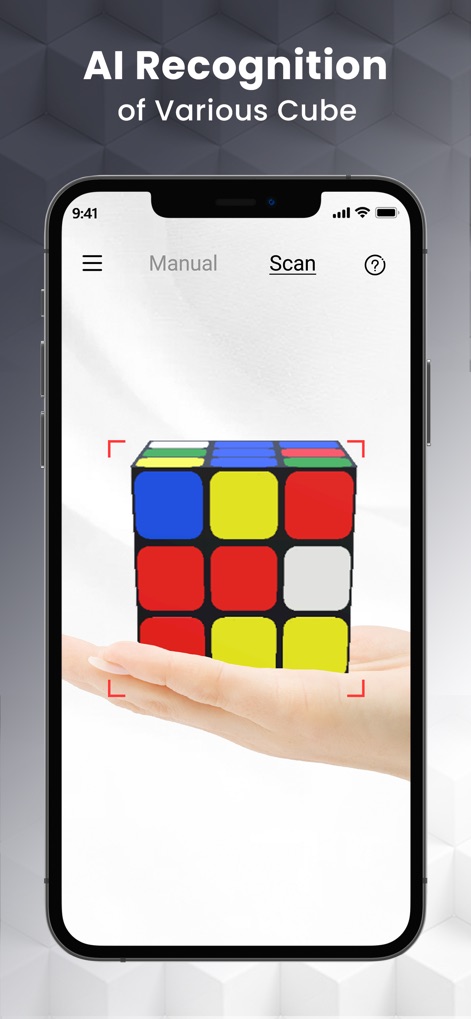 CubeSolver AI - Magic Cube 3D - This tool demonstrates AI recognition capabilities and the intuitive scan interface, allowing users to quickly set up their puzzle.