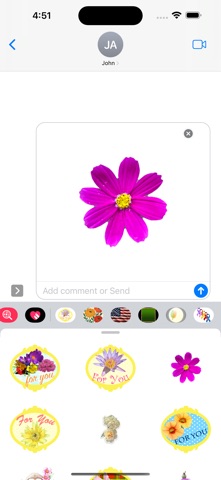 flowers for you stickers! screenshot