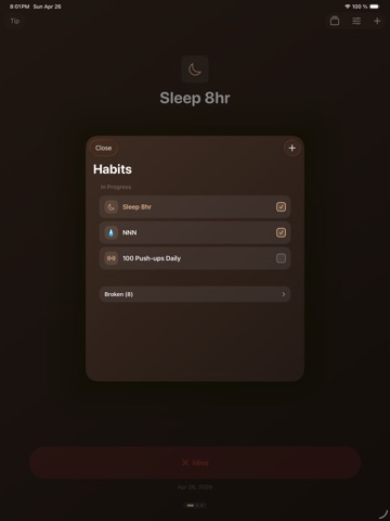 TwentyOne: Habit Tracker iPad screenshot
