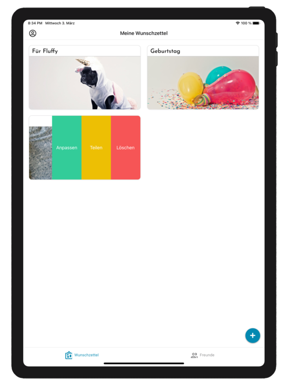 bitte.kaufen Wishlist App iPad screenshot