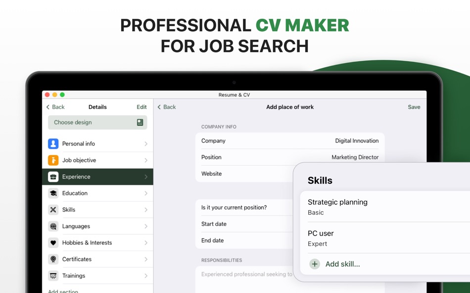 #2. CV Master — Templates Builder (macOS) 由: TOOLS ASSISTANT, TOO
