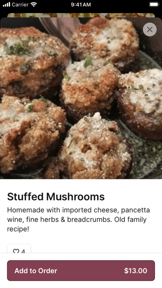 Jojo's Italian Diner iPhone screenshot 3 - Food & Drink app